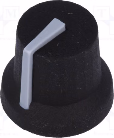 2 manopole rotanti, diametro albero: 6 mm, con indicatore, marca Kuntoff, colore nero, modello CL170844CR