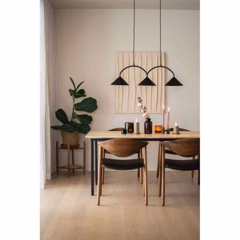 Globen Lighting Lampada a sospensione CURVE 3, dimmerabile, Crema / Ambra, Soggiorno / Sala da pranzo, Metallo, Vintage, Lampada a sospensione