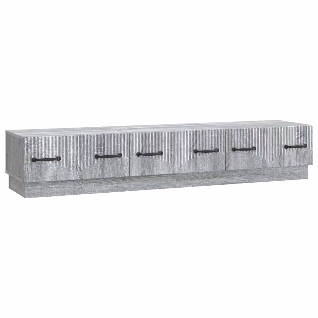 Mobile TV moderno in legno MDF grigio, L: 147 cm, P: 34,5 cm, H: 27 cm – 2