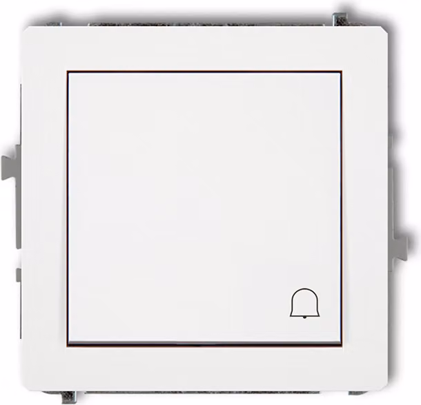 Simbolo di campana a pulsante DWP-4 KARLIK ELEKTROTECHNIK | SERIE DECO | BIANCO | Cornice interruttore presa di corrente
