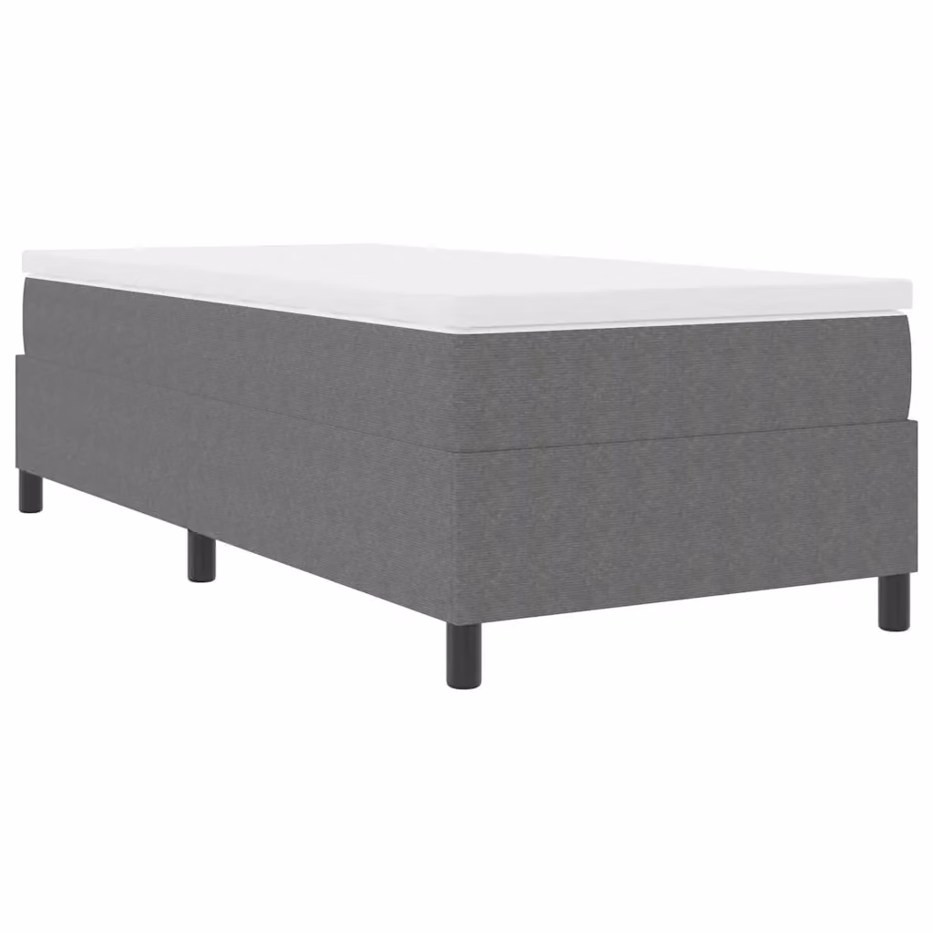Letto a molle vidaXL in tessuto grigio e bianco L 90 x P 200 cm – 2