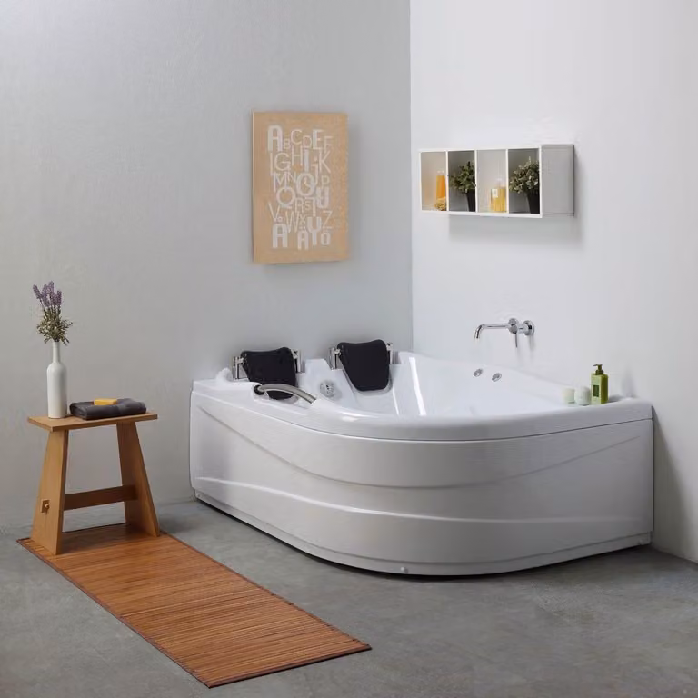 Vasca da bagno idromassaggio doppia in acrilico sx | Aida