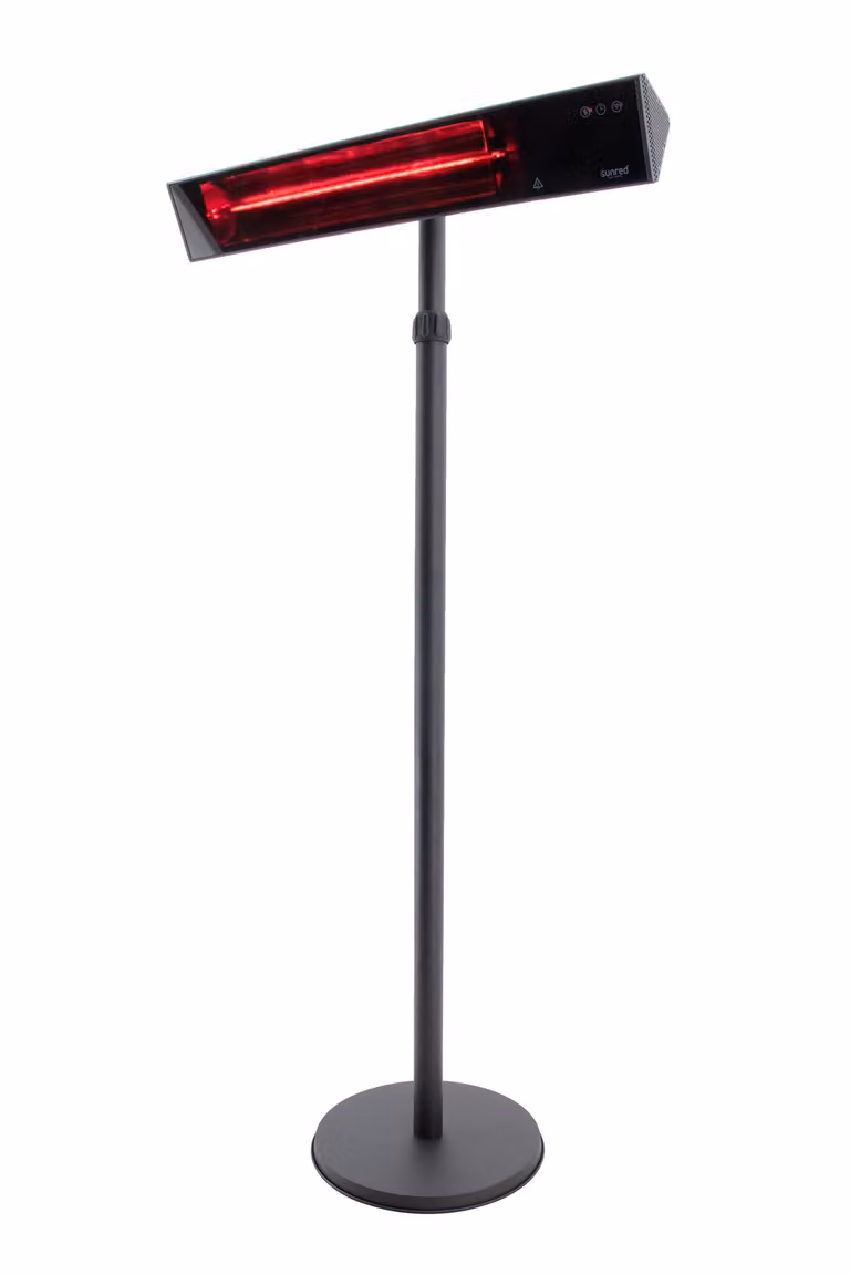 SUNRED® Smart Heater Proglax Gastro Standing Nero 2000 W riscaldatore radiante verticale