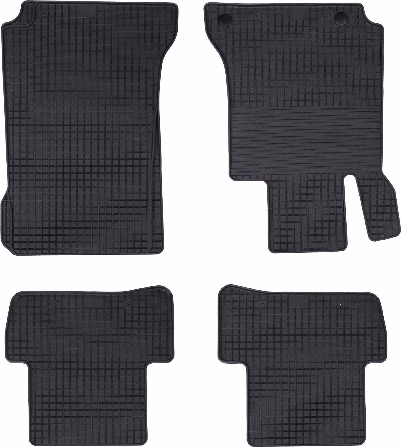 Tappetino per Auto 4 pcs Nero Gomma