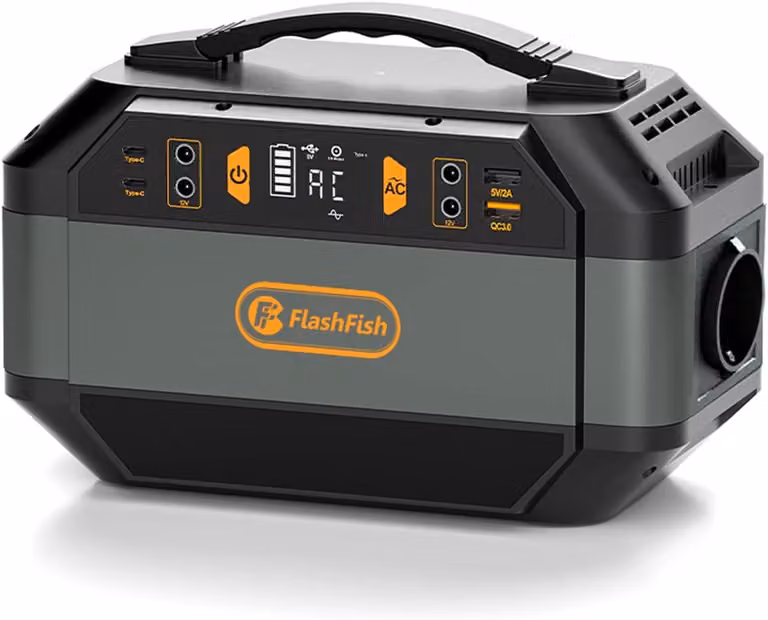 Centralina di alimentazione portatile - Batteria di emergenza - Power bank portatile - Generatore solare - 330W (600W di picco)