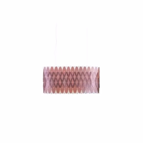 Lampadario Moderno Polilux ® Pink Metal E Metallo Cromo 6 Luci E27