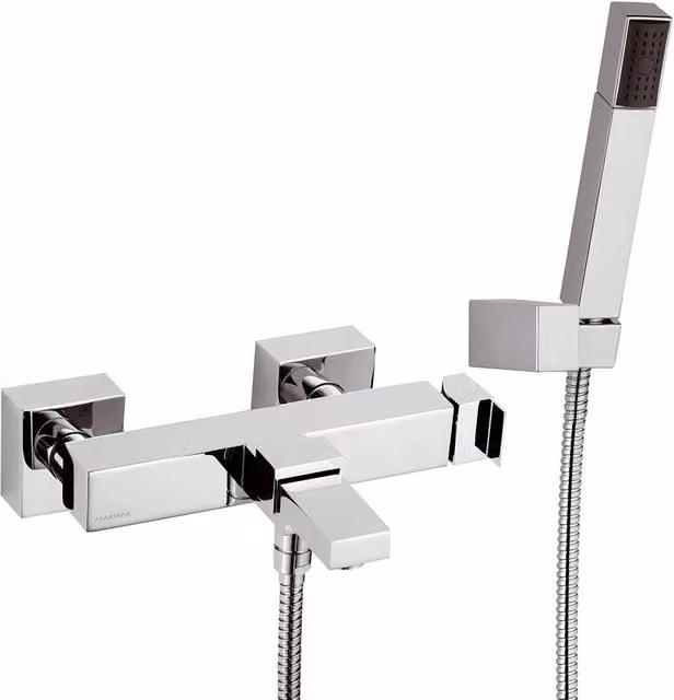 Rubinetto Miscelatore Monocomando Vasca Esterno Doccetta in Ottone Mariani Polar Cromato