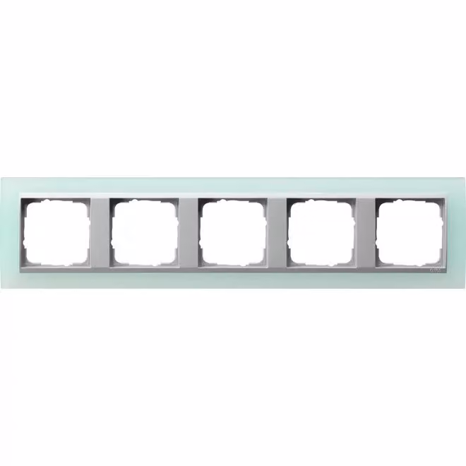 Gira 021551 Cornice di copertura a 5 moduli per colore Alluminio Gira Event Opaco Menta