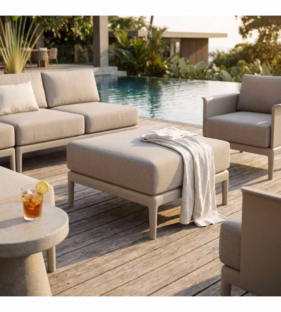 Cosma Seduta Salotto da Giardino con Cuscino Tortora 69x70x42 cm