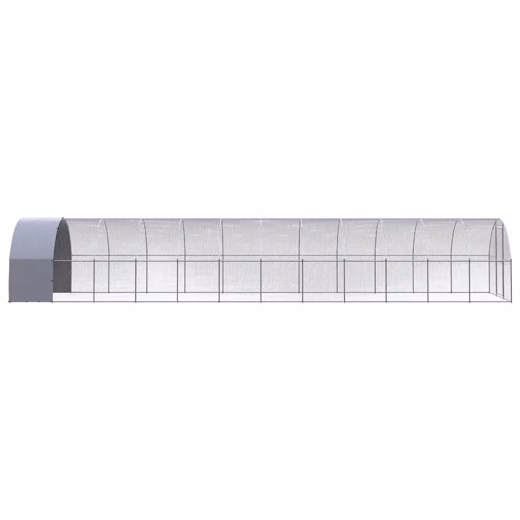 Gabbia per polli da esterno Videx in acciaio zincato grigio L: 12 m, P: 3 m, H: 2 m – 2