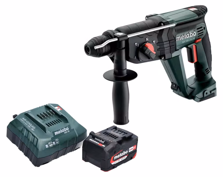 Martello combinato a batteria Metabo KH 18 LTX 24 18 V 2,1 J SDS Plus + 1x batteria ricaricabile 4,0 Ah + caricatore