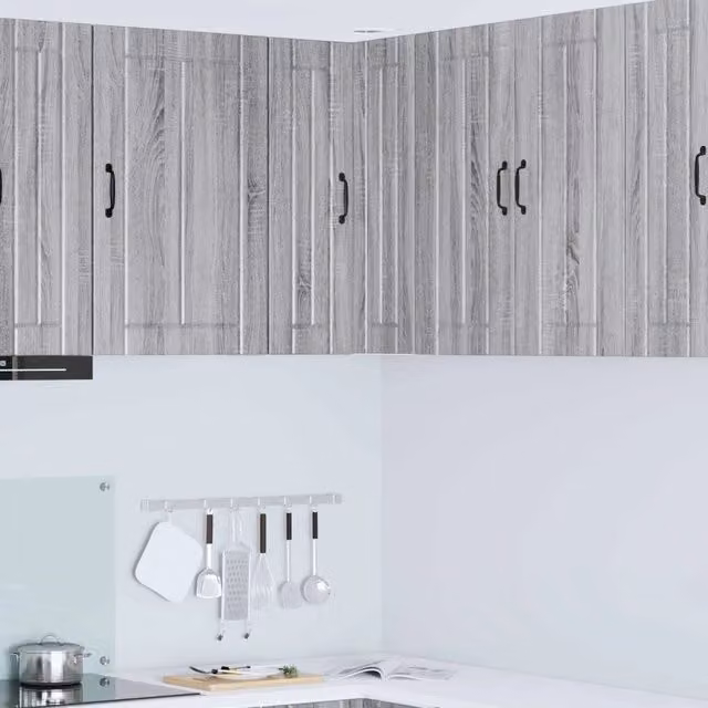 Armadio da cucina moderno vidaXL con ante scorrevoli, colore grigio, L/P/H: 57 x 57 x 80 cm
