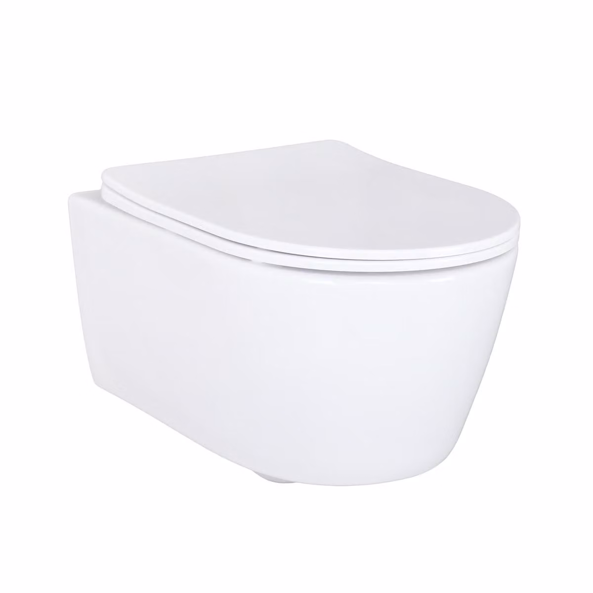 WC sospeso senza brida BELVIT in bianco con sedile con chiusura ammortizzata – WC moderno dal design RIM-OFF, igienico e facile da pulire