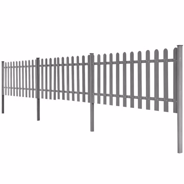 Staccionata con Montanti 3 pz in WPC 600x60 cm 42826