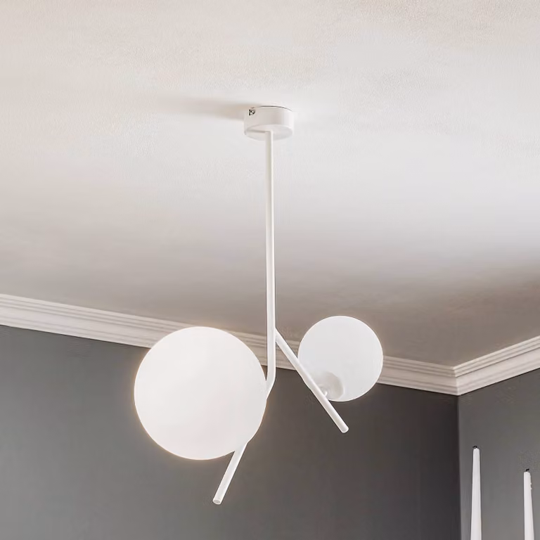 Lampada a sospensione Dione ALDEX, dimmerabile, Bianco / Opale, Soggiorno / Sala da pranzo, Metallo, Moderno, Lampada a sospensione