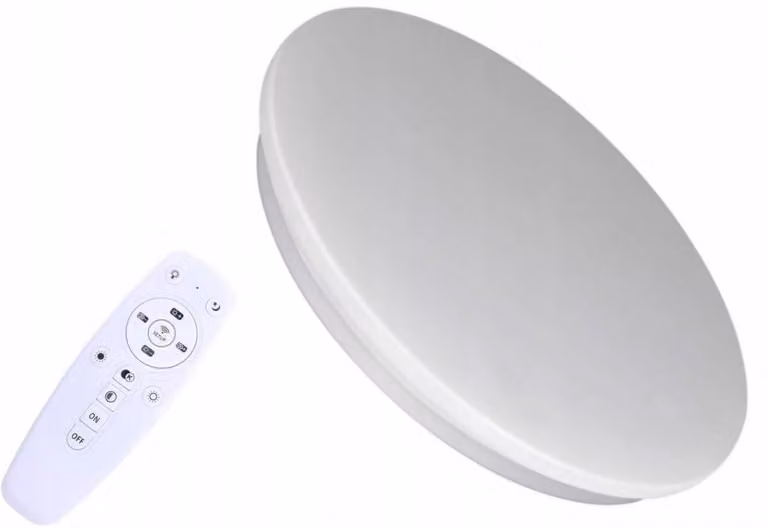 Plafone LED CCT con telecomando 40 W, 39 cm, IP44, bianco, rotondo, Orlando ID-4805 Idealed