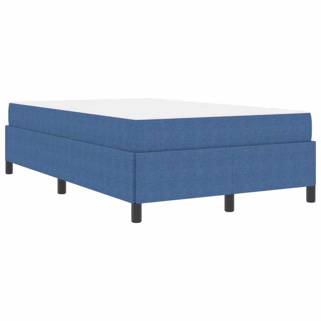 Struttura del letto con materasso vidaXL in tessuto blu e bianco, L/P/H: 120 x 200 x 280 cm – 2
