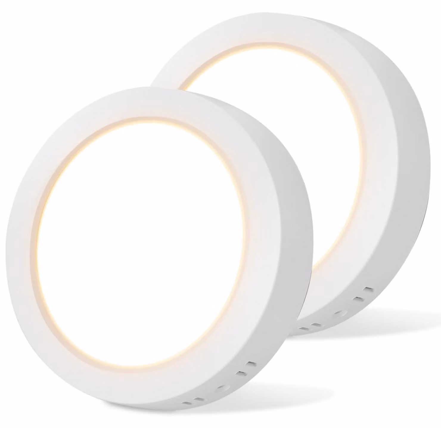 Aigostar Lampada da soffitto LED 12W, 3000K, 1300LM, diametro 17,4 cm, confezione da 2 – Set di 2 lampade da soffitto LED