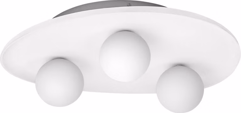 OSRAM Decor Plaster Nest plafoniera decorativa in gesso, a 3 luci, con base a innesto G9, IP20, bianco