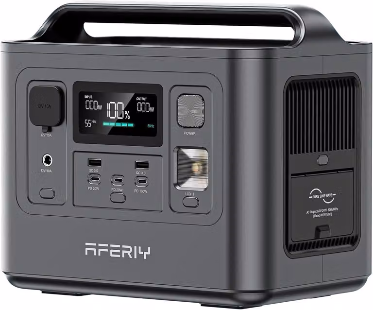 AFERIY Power Station portatile 800 W 512 Wh batteria LiFePO4 con UPS e MPPT per campeggio e casa