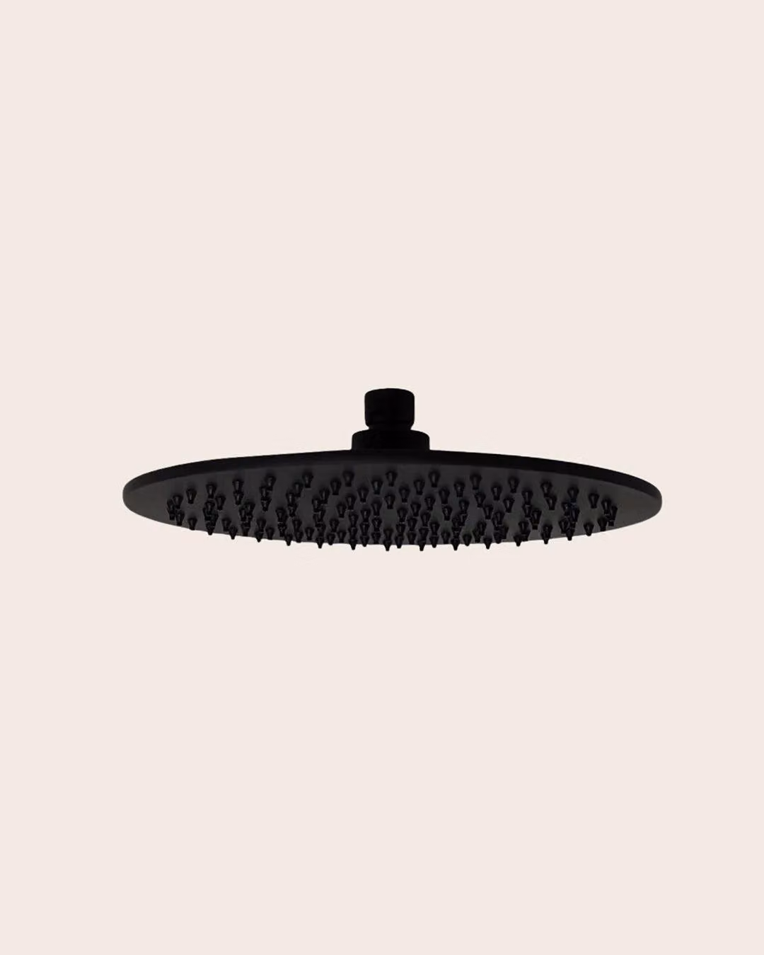 Soffione doccia 25 cm Smart tondo nero opaco