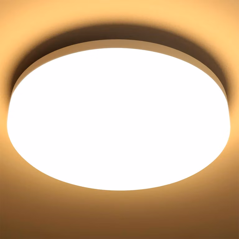 Lampada da soffitto a LED Lepro 15W, lampada da soffitto a LED IP54 impermeabile, lampada da bagno 3000K 1500LM, lampada da bagno rotonda da soffitto, ideale per bagno, camera da letto, corridoio, cucina, soggiorno, balcone, bianco caldo, Ø22cm