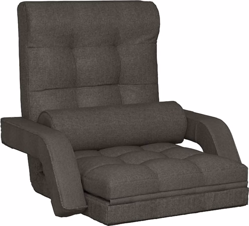 SYFAX™ Sedia da terra pieghevole con funzione sleep in tessuto grigio scuro