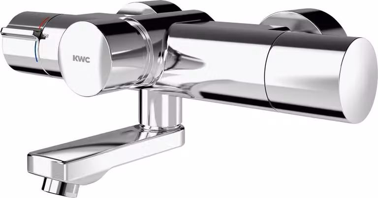 Miscelatore a parete KWC AR, F5, idr., termostatico, bocca girevole, 195 mm, modulo C