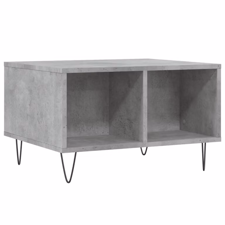 Tavolino Salotto Grigio Cemento 60x50x36,5 cm Legno Multistrato