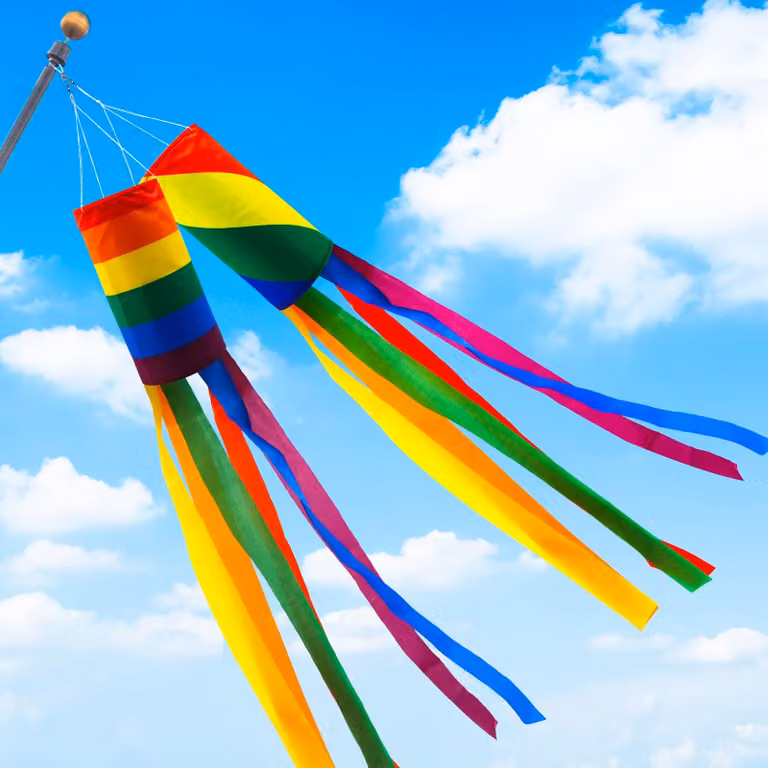 Set da 2 aquiloni a forma di arcobaleno, diametro 100 cm, ideali per l'uso in giardino e all'aperto