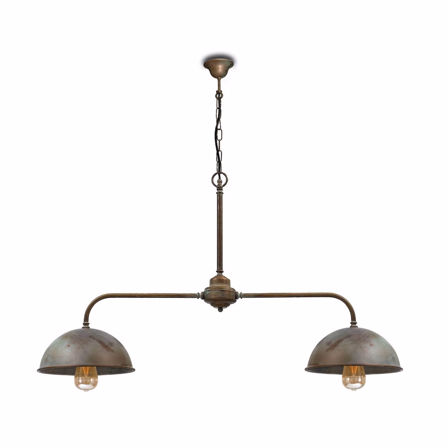 Moretti Luce Lampada a sospensione Circle, dimmerabile, Bronzo / Ottone antico, Soggiorno / Sala da pranzo, Ottone, Antico, Lampada a sospensione