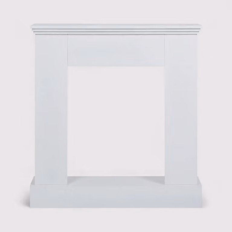 Acanto - Finto camino decorativo bianco per salotto