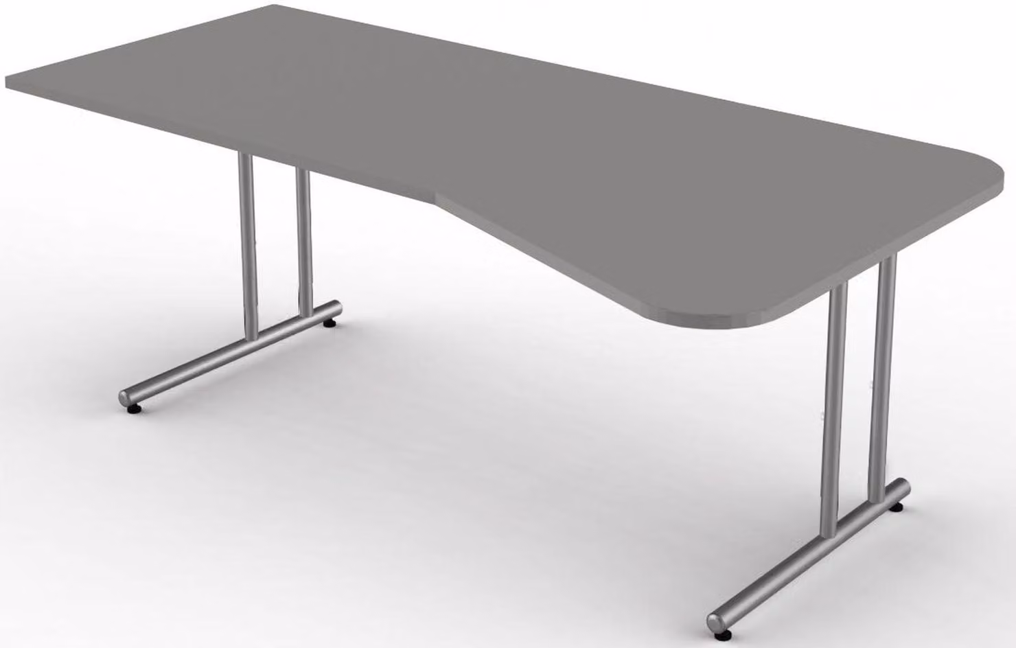 Tavolo Start Up a forma libera, 195 x 80/100 cm grafite