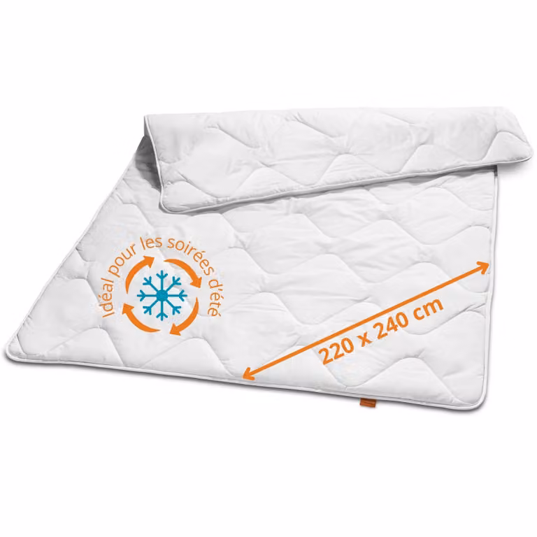 piumino estivo ultraleggero, 220 x 240 cm, traspirante e ideale per le notti calde, adatto a chi soffre di allergie, sleepling