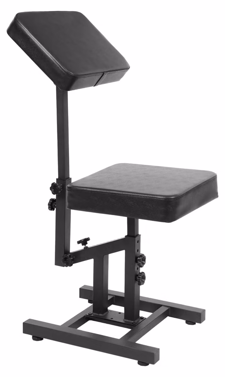 Sedia regolabile per tatuaggi e parrucchieri - Sedia da barbiere - Schienale regolabile a 180° - Altezza da 43 a 61 cm - Realizzata in metallo e poliuretano - Portata massima: 100 kg - Colore: nero
