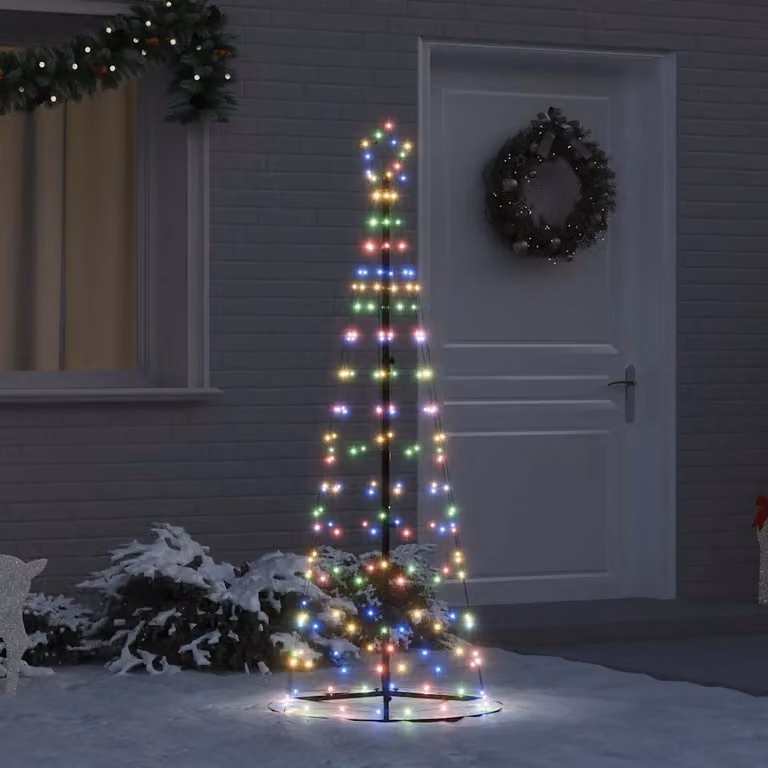 vidaXL Albero di Natale LED EKENAS 250 cm 390 LED Multicolore Acciaio