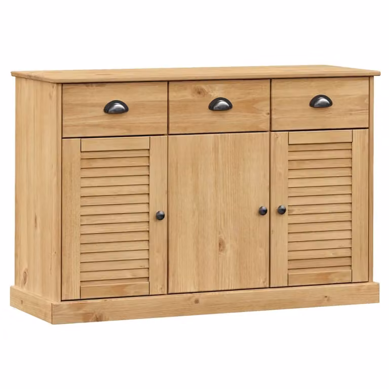 Credenza con Cassetti VIGO 113x40x75 cm Legno Massello di Pino