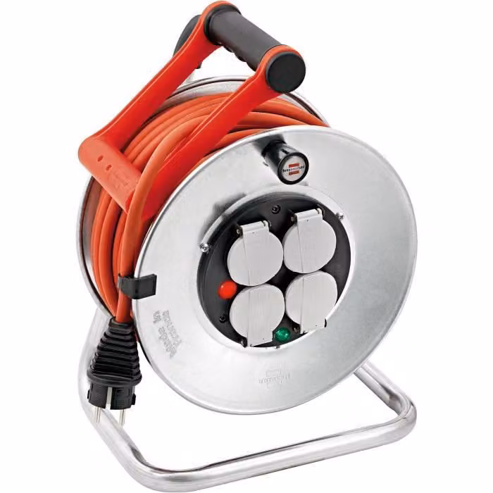 Avvolgicavo Brennenstuhl argento S 25 m (IP44, pilota per cavi), France