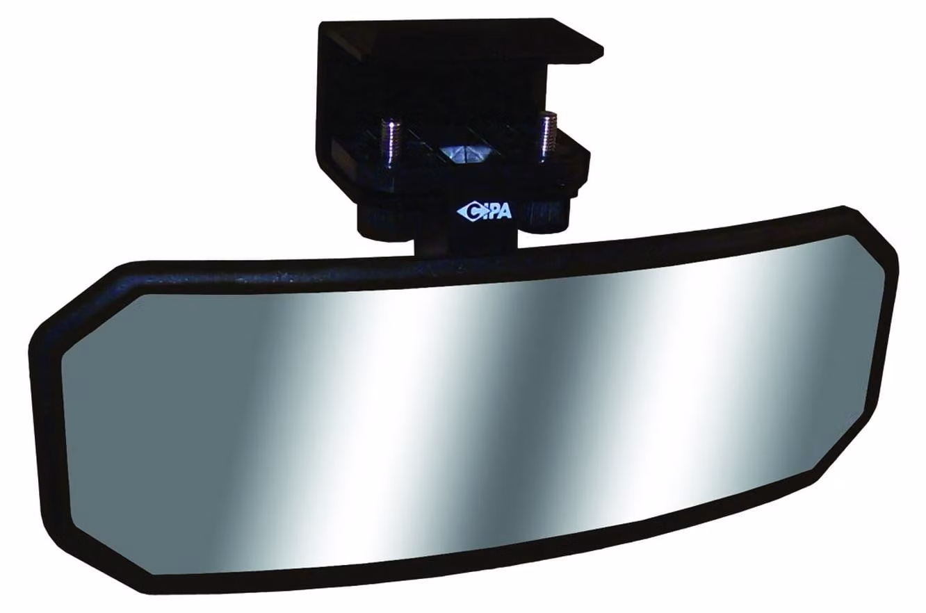 Specchio retrovisore convesso, dimensioni 6,3 x 20,3 cm, sistema di fissaggio universale, ampia visuale