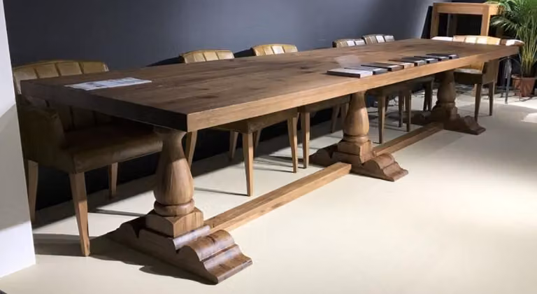Casa Padrino tavolo da pranzo in legno massiccio stile country marrone 400 cm
