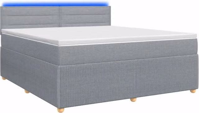 Letto box spring con materasso Grigio Chiaro 180 x 200 cm 3452981