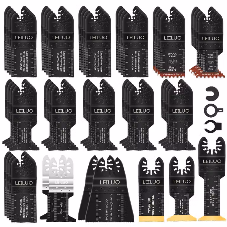 Kit completo di 55 utensili multifunzione per legno e cartongesso