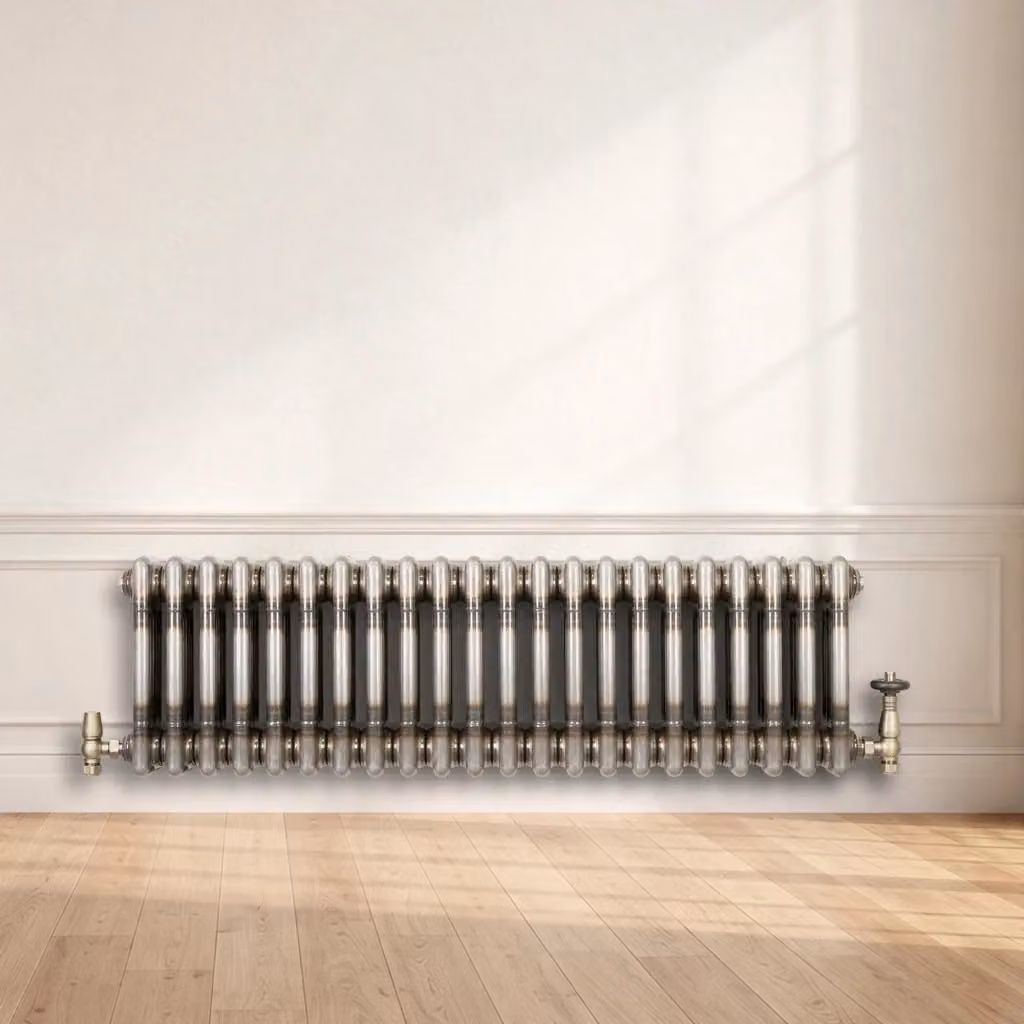Radiatore a 3 Colonne Orizzontale Monstershop in Metallo Grigio L: 83 cm, H: 30 cm, P: 10 cm – 2