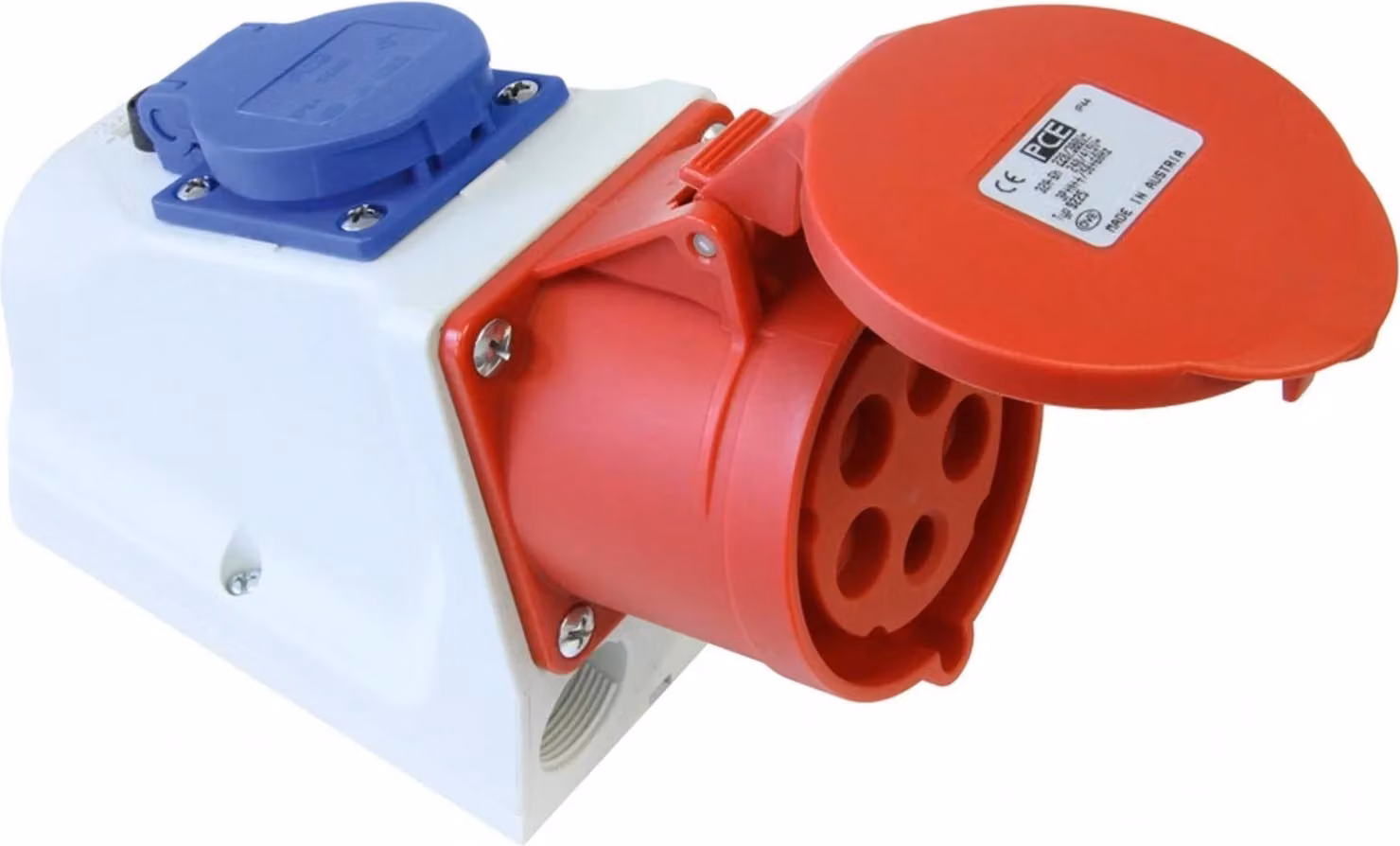 Presa a muro Elso COMBO CEE, 32 A, 5p, 6h, presa con contatto di protezione, IP44, 1 pz.
