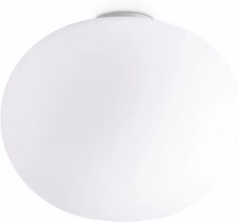 Plafoniera Moderna IDEAL LUX Cotton in Metallo e Vetro Bianco, 1 Luce E27, 42W, IP20