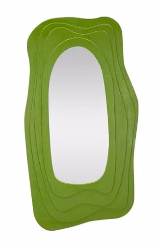 Mauro Ferretti Specchio da muro Dafne Verde MDF e Specchio 90x165 cm