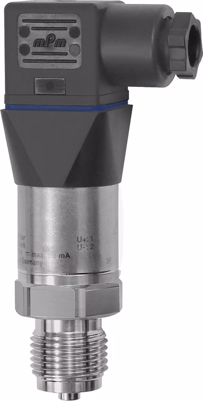 Manometro elettrico Riegler per 0-100,0 bar, G 1/2, acciaio inox 1.4571, 0,25%