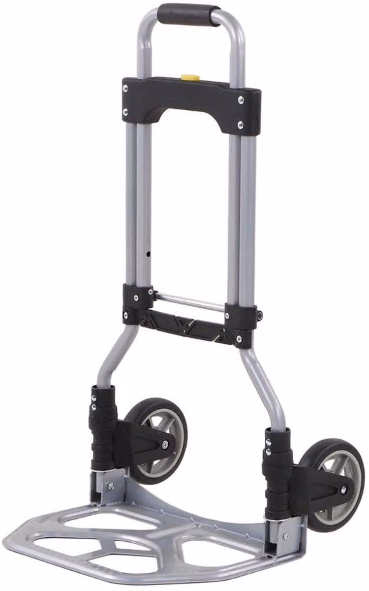 Carrello pieghevole da trasporto, capacità di carico 70 kg - Carrello portatile - Carrello di trasporto in alluminio - Carrello robusto - Altezza regolabile - Dimensioni compatte da riposto