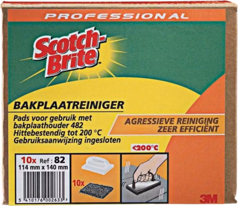 3 m di dischetti abrasivi Scotch-Brite 82 per teglie da forno (114 x 140 mm, confezione da 10)