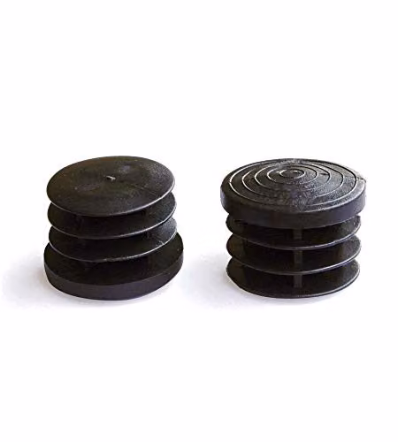 Puntali Tondi Alettati - Nero - 14 mm